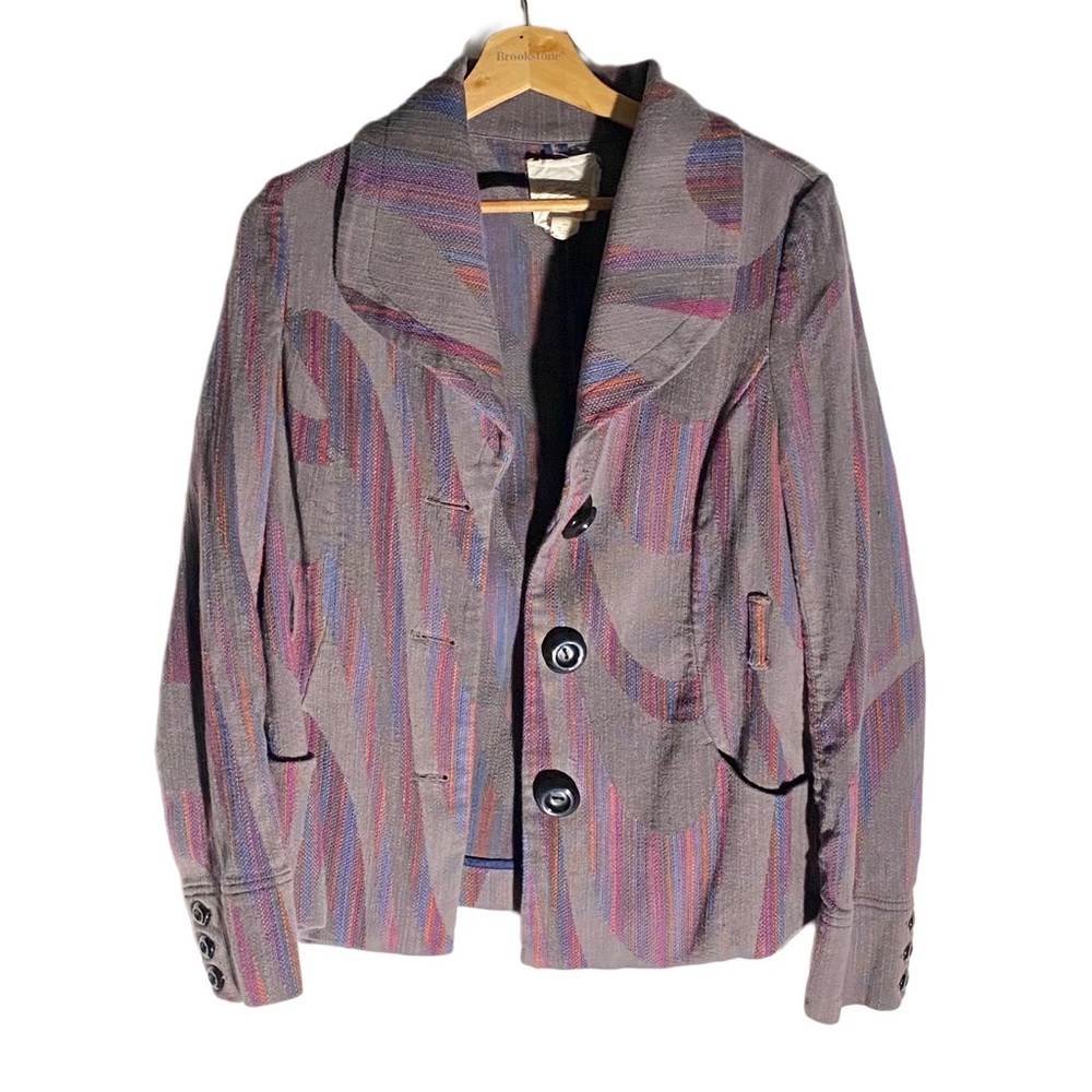 Anthropologie | Cidra Woven Cotton Peacoat